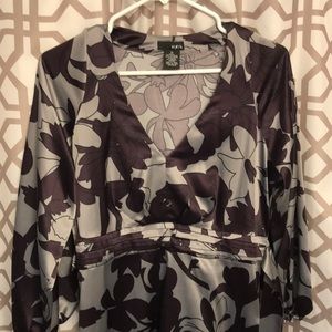 Satiny Mixit dress with 3/4 sleeves